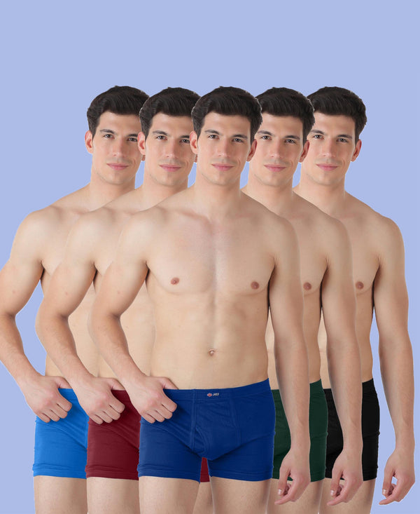 T.T. Men Jazz Inner Elastic Trunks Pack Of 5