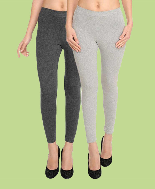 HiFlyers Women Ankle Length Leggings Pack Of 2