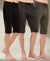 T.T. Men Regular Fit Poly Jersey Capri With Side Piping Pack Of 3-Anthra-Black-Olive