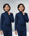 T.T. Boys & Girls |Slim Fit| Cotton Fleece |Full Sleeves|High Neck|Trendy Winter Wear|Dyed Top Pack Of 2-Blue