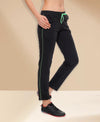 T.T. Women 100% Cotton Interlock Fabric Black Track Pant