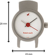 Quartz Analog White Dial Leather Strap Watch for Girls