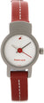 Quartz Analog White Dial Leather Strap Watch for Girls