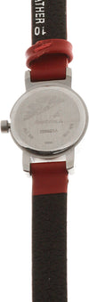 Quartz Analog White Dial Leather Strap Watch for Girls