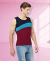 T.T. Men Designer Gym VestPack Of 2 Navy-Grey-Maroon-Navy
