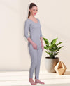 T.T. Women Hotpot Elite 3/4Th Slip Thermal Grey-White (Pack Of 2)