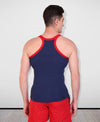 T.T. Men DesignerGym Vest Pack Of 2 Black-Olive -Blue-Red