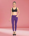 HiFlyers Women Purple Ankle Length Leggings / Yoga Pant