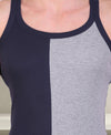 T.T. Men DesignerGym Vest Pack Of 2 Black-Red -Blue-Grey