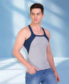 T.T. Men DesignerGym Vest Pack Of 2 Grey-Blue-Blue-Red