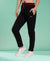 HiFlyers Women Comfort Fit Black Solid Cotton Track Pants