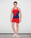 T.T. Men DesignerGym Vest Pack Of 2 Black-Olive -Blue-Red