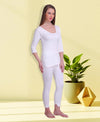 T.T. Women Top - Pyjama Set Thermal - White