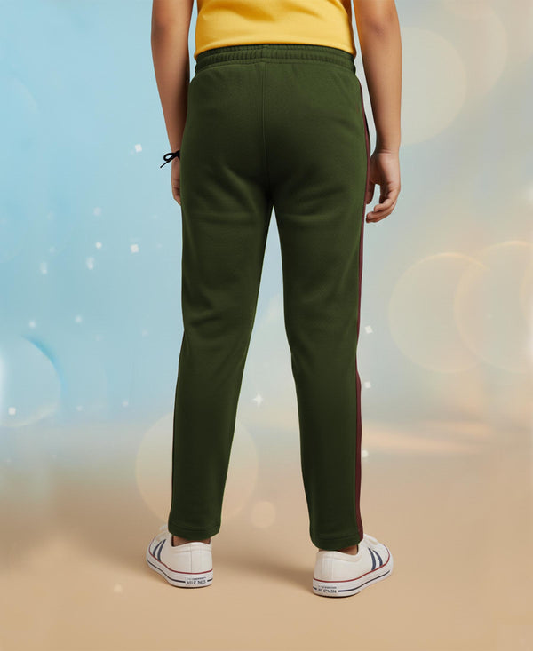 Hiflyers Boys & Girls|Regular Fit|Cotton Fleece Winter Lower|Warm & Soft | Drawstring Waist | Kids Casual Trackpant|Olive