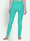 T.T. Women Solid Chudidar Cotton Lycra Cool Leggings -Jade - Saffron( Free Size)