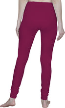 T.T. Women Solid Chudidar Cotton Lycra Cool Leggings -BRIGHT RANE - BURGANDY( Free Size)