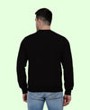 Hiflyers Men|Regular Fit|Chest Printed Cotton Fleece|Soft Stylish Casual Winter Wear Sweatshirt|Black-P1