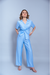 Sky blue twisted note co ord set