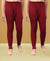 T.T. Boys & Girls |Slim Fit| Cotton Fleece |Inner Elastic|Trendy Winter Wear|Dyed Thermal Trouser Pack Of 2-Red