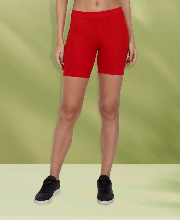 T.T. Pearl Women 2 Pack Red & Maroon Cycling Shorts