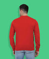 Hiflyers Men|Regular Fit|Chest Printed Cotton Fleece|Soft Stylish Casual Winter Wear Sweatshirt|Red-P15