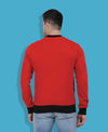 Hiflyers Men|Regular Fit|Chest Printed Cotton Fleece|Soft Stylish Casual Winter Wear Sweatshirt|Red-P16