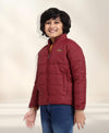 HiFlyers Boys Regular Fit | Polyster |Fluffy Full Sleeves |Quilted Insulation|High Neck Stand Collar|Zipper Jacket -Red
