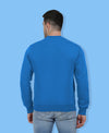 Hiflyers Men|Regular Fit|Chest Printed Cotton Fleece|Soft Stylish Casual Winter Wear Sweatshirt|Blue-P4