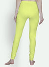 T.T. Women Solid Chudidar Cotton Lycra Cool Leggings -Light Lemon - RAMA GREEN( Free Size)