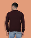 Hiflyers Men|Regular Fit|Chest Printed Cotton Fleece|Soft Stylish Casual Winter Wear Sweatshirt|Wine-P19