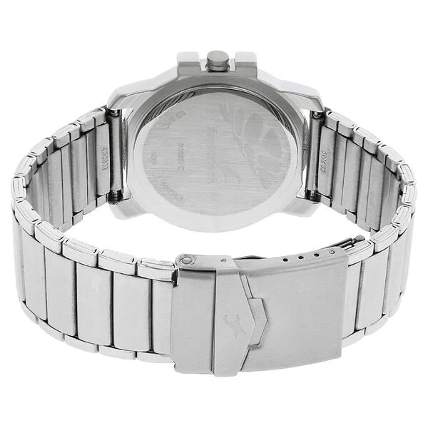 Quartz Analog Black Dial Stainless Steel Strap Watch for Men