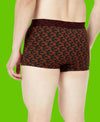 T.T. Mens Desire 100% Combed Cotton Printed Mini Top Elastic Trunk Pack Of 3 Grey-Navy-Orange