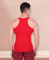 T.T. Men DesignerGym Vest Pack Of 3 Red-Black -Grey-Blue -Blue-Grey