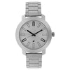 Quartz Analog Silver Dial Stainless Steel Strap Watch for Guys