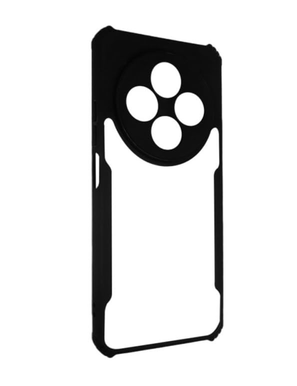 Mobielectro Camera Bump Protection | Slim Stylish 360 Protection Design |Crystal Clear | Shockproof Eagle Back Cover for Tecno Spark 30 4G - Black