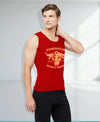 T.T. Men Cool Cotton Printed Regular Fit Round Neck Muscle Tees Pack Of 1 Red