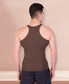 T.T. Men DesignerGym Vest Pack Of 3 Black-Red -Blue-Grey -Brown-Black