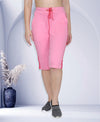 T.T. Women Solid Cotton Capri Pink
