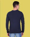 HiFlyers Men Round Neck Full Sleeve Cut & Sew Navy-Sky Blue T-Shirt