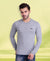 HiFlyers Men Round Neck Full Sleeve Solid Grey T-Shirt