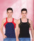 T.T. Men DesignerGym Vest Pack Of 2 Black-Olive -Blue-Red