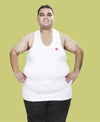 T.T. Mens Plus Size White Vest Pack Of 4