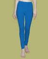 T.T. Women Solid Chudidar Cotton Lycra Cool Leggings -Firoza - Turmeric( Free Size)