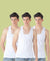 T.T. Men Interlock Vest White (Pack Of 3)