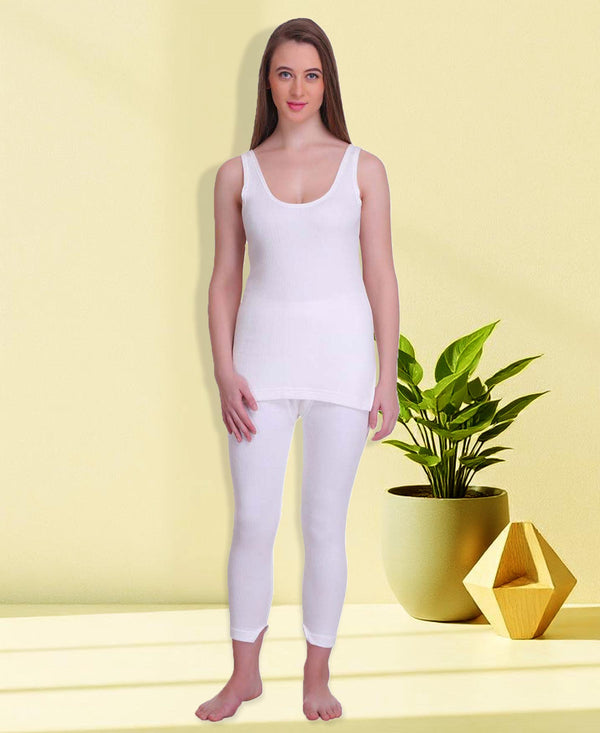 T.T. Women Hotpot Elite Top Thermal Anthra - White (Pack Of 2)