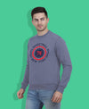 Hiflyers Men|Regular Fit|Chest Printed Cotton Fleece|Soft Stylish Casual Winter Wear Sweatshirt|Steel Grey-P17