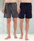 T.T. Men Regular Fit Poly Jersey Cut And Sew Bermuda Short Pack Of 2-Grey-Navy