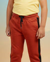 Hiflyers Boys & Girls|Regular Fit|Cotton Fleece Winter Lower|Warm & Soft | Drawstring Waist | Kids Casual Trackpant|Rust