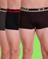 T.T. Men Jazz Mini Trunk Pack Of 3 Brown-Black-Grey