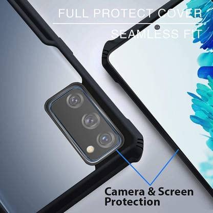 Mobielectro Camera Bump Protection | Slim Stylish 360 Protection Design |Crystal Clear | Shockproof Eagle Back Cover for Samsung A03S - Black